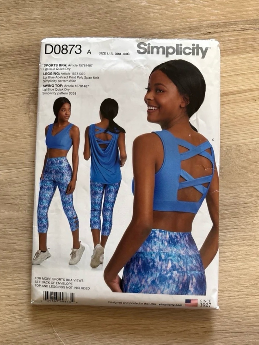 Simplicity || #D0873 || sports bras sewing pattern || NEW || Uncut